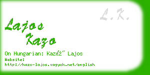 lajos kazo business card